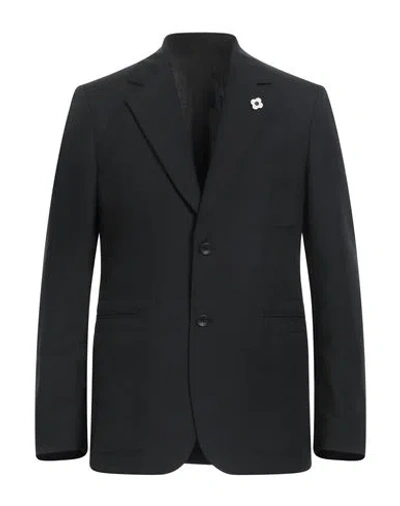 Lardini Monotone Man Blazer Black Size 40 Polyester, Wool