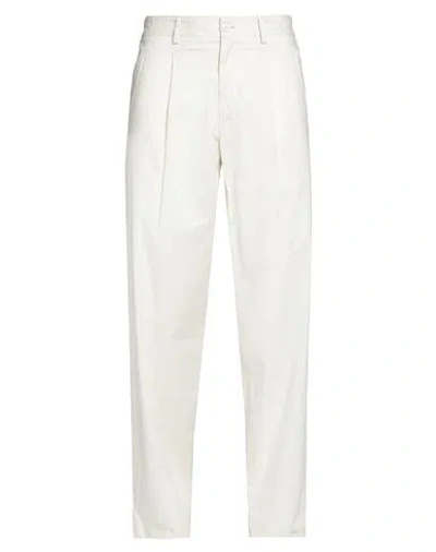 Lardini Monotone Man Pants Off White Size 38 Cotton, Elastane
