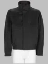 Lardini Coat Collar Elastic Hem Front Pockets In Gray