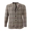 Lardini Elegant Multicolor Linen Jacket In Gray