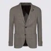 Lardini Classic Check Pattern Tailored Blazer In Red