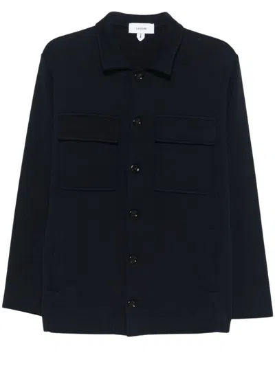 Lardini Navy Blue Cotton Shirt