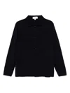 Lardini Knitted Jacket With Collared Front Pockets In Black