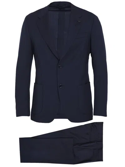Lardini Navy Blue Two-piece Suit For Men