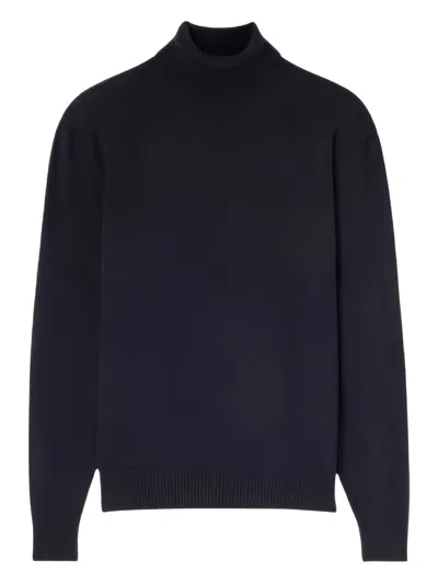 Lardini Man Turtleneck Navy Size Xl Cashmere In Black