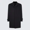 Lardini Navy Blue Wool Coat In 850