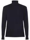 Lardini Midnight Blue Wool Roll Neck In Blue