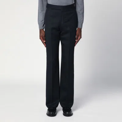 Lardini Navy Blue Wool Pants