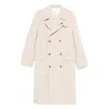 Lardini Double-breasted Wool Coat In Neutral