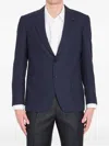 Lardini Virgin Wool Jacket Regular Fit In Blue