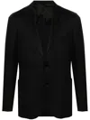 Lardini Notch-lapels Single-breasted Blazer In Black