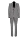 Lardini Notched Houndstooth Suit In Gray