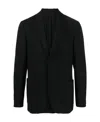 Lardini Notched Lapel Single-breasted Blazer In Black
