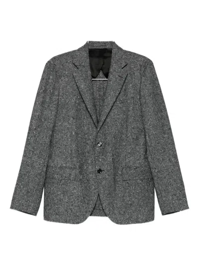 Lardini Notched-lapel Single-breasted Jacket In Gray