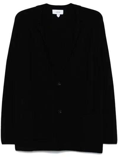 Lardini Notched-lapels Cardigan In Black