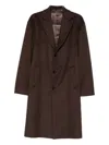 Lardini Notched-lapels Coat In Brown