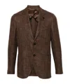 Lardini Lapel Long-sleeved Suit Jacket In Green