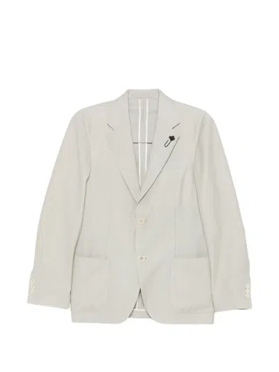 Lardini Notched-lapel Single-breasted Suit In Neutral