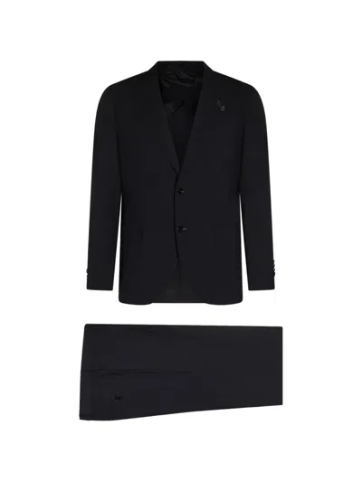 Lardini Notched-lapel Suit In Black