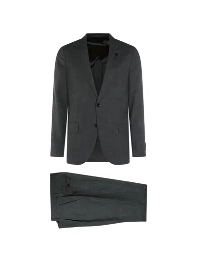 Lardini Notched-lapel Suit In Gray