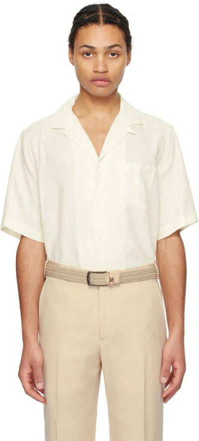 Lardini Off-white Patch Pocket Shirt In 200