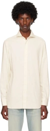 Lardini Off-white Washed Shirt In 120