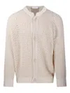 Lardini Open-knit Cardigan With Textured Pattern In White