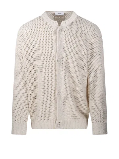 LARDINI OPEN-KNIT CARDIGAN WITH TEXTURED PATTERN