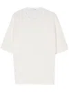 Lardini Open-knit Short-sleeve Jumper In Neutrals