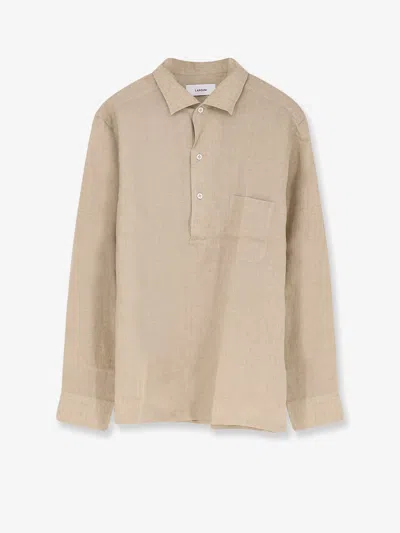 Lardini Pailan Linen Shirt In Animal Print