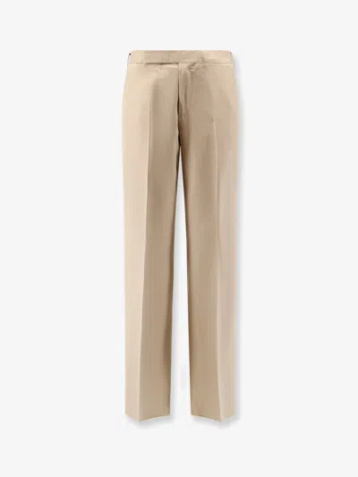 Lardini Palu Viscose And Silk Trousers In Nude