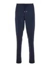 Lardini Blue Pants With Elastic Waist And Drawstring In Virgin Wool Man In Blu