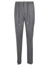Lardini Stretch Combed Flannel Trousers In Gray