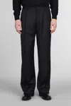 Lardini Pants In Black Wool In Black