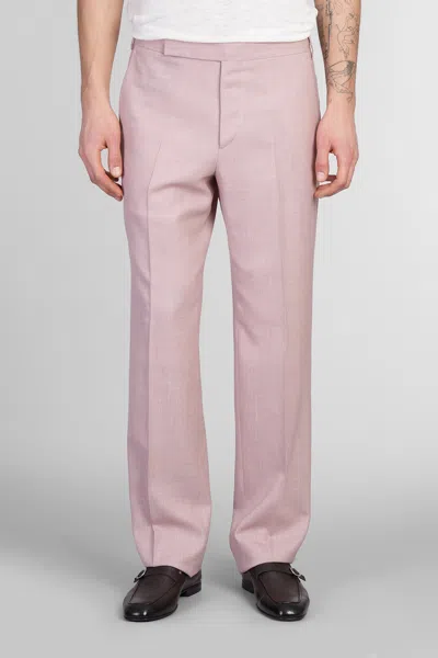 Lardini Pants In Rose-pink Wool