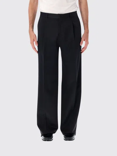 Lardini Pleated Wool Gabardine Trousers In Black
