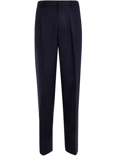 Lardini Regular Fit Knit Tailored Man Trousers In Black