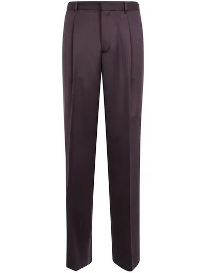Lardini Knit Suit Trousers Tailored Slim Fit In Brown