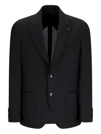 LARDINI PATCH-POCKET BLAZER