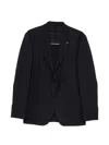 Lardini Blazer With Patch Pockets In Black