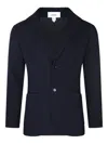 Lardini Single Breasted Jacket With Broad Peak Lapels In Blau