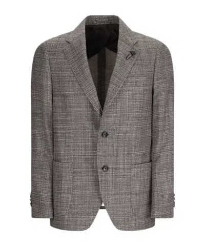 LARDINI PATCH-POCKET BLAZER