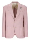 Lardini Patch-pocket Blazer In Pink