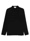 Lardini Knitted Jacket With Collared Front Pockets In Black