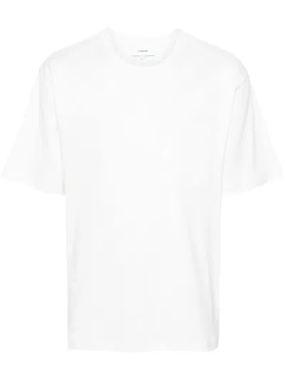 Lardini Mercerised Cotton-jersey T-shirt In White