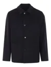 Lardini Patch-pocket Pointed-collar Coat In Black