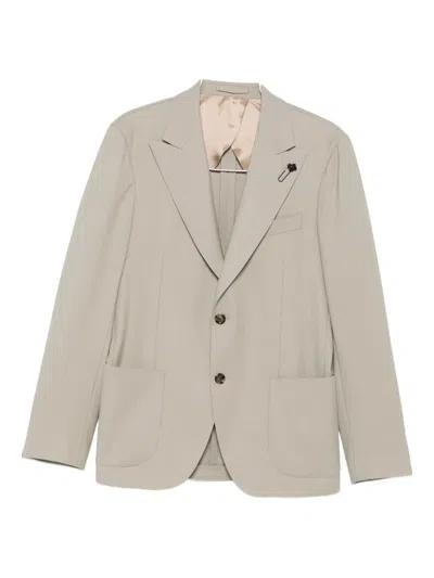 Lardini Patch-pocket Suit In Neutral