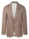 Lardini Tailored Jacket Featuring Front Pockets In Brown