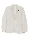 Lardini Patch Pocket Two Button Jacket In Gray
