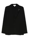 Lardini Patch Pocket Wool Blazer In Black